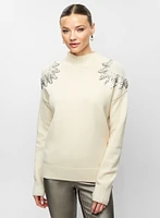 Sequin Motif Sweater