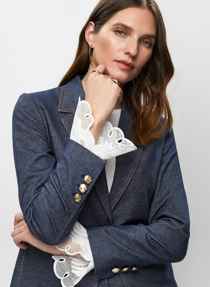 Chambray Denim Blazer