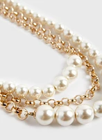 Pearl & Chain Link Necklace