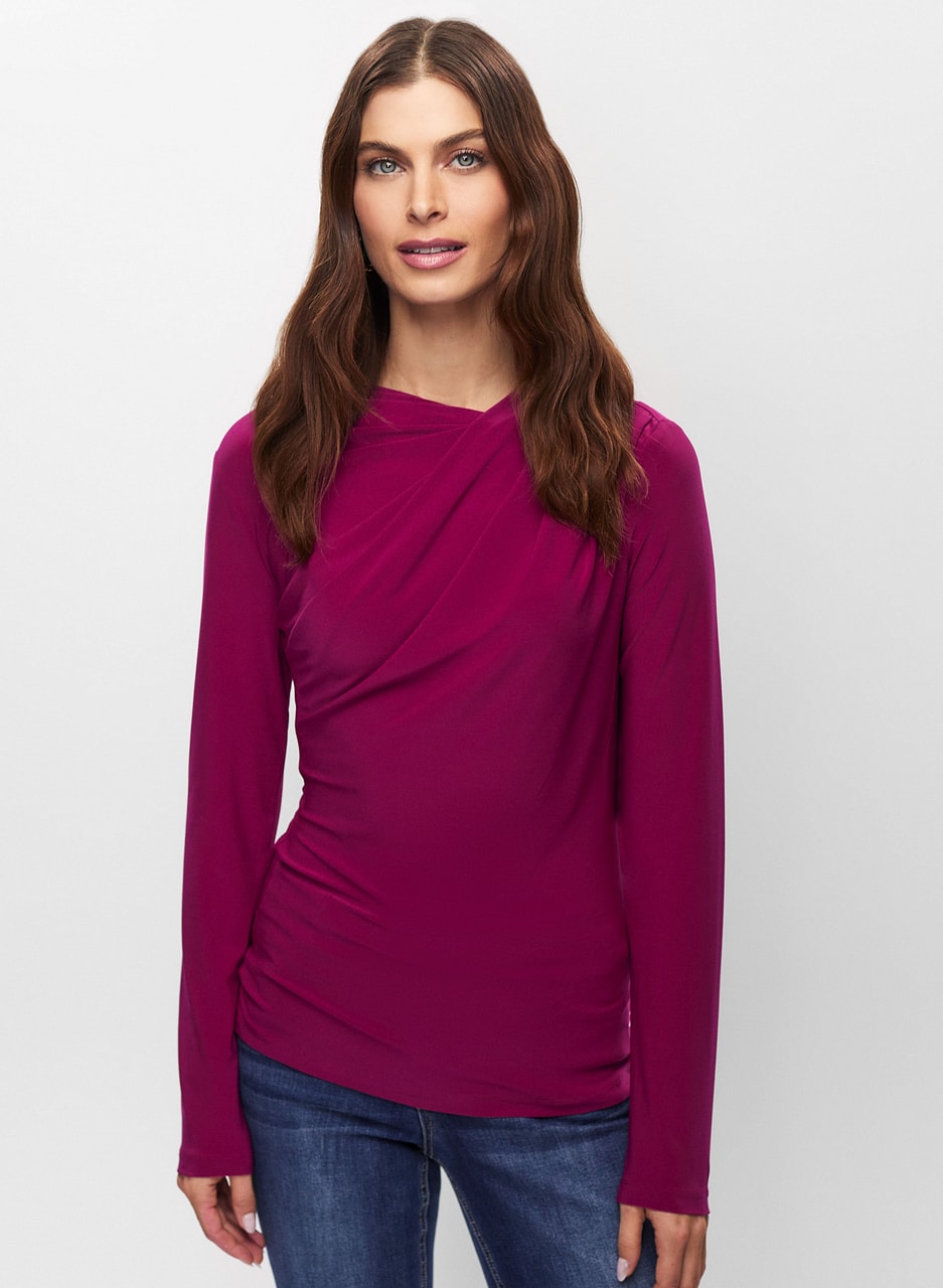 Long Sleeve Draped Top