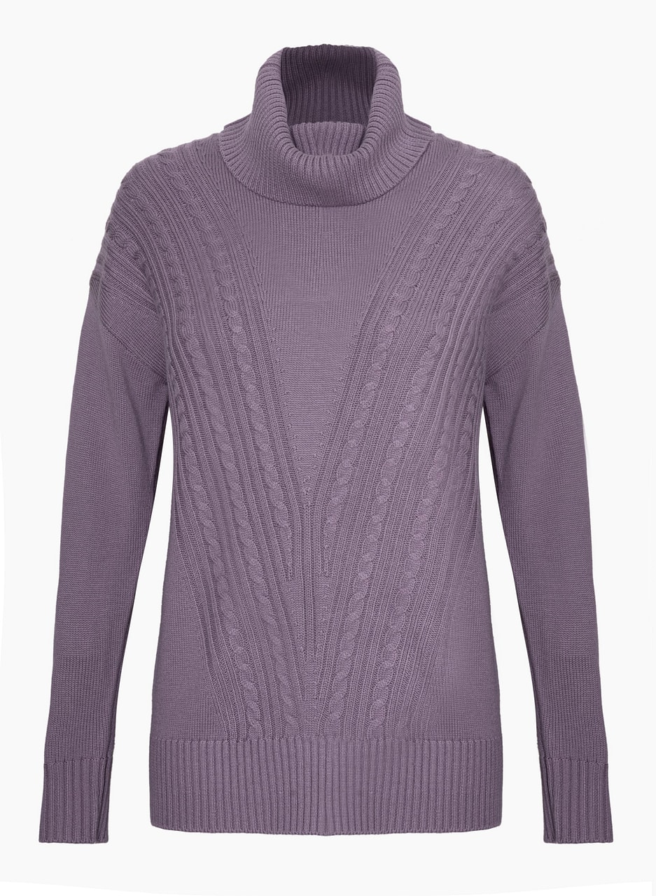 Cashmere Blend Cable Knit Sweater