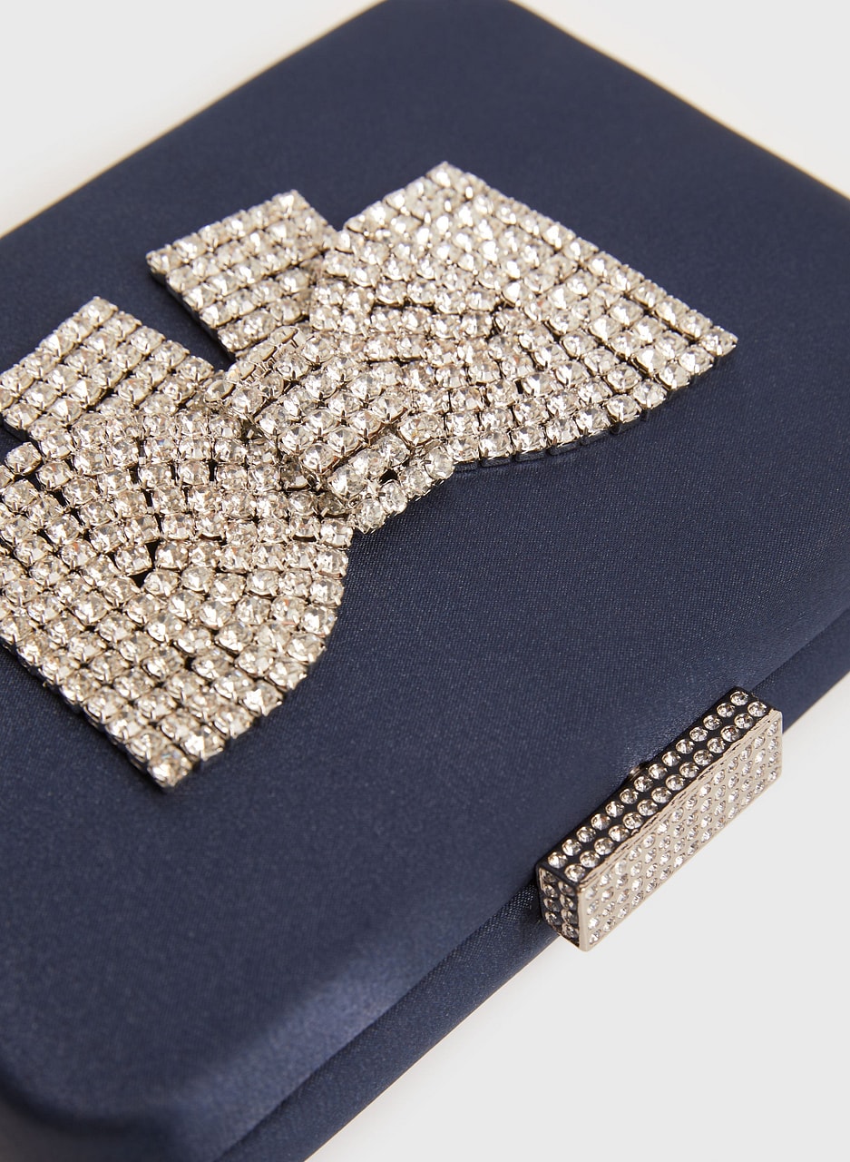 Crystal Bow Detail Clutch