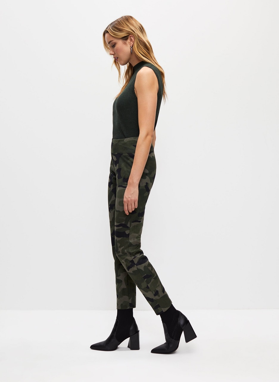 Camo Pull-On Slim Leg Jeans