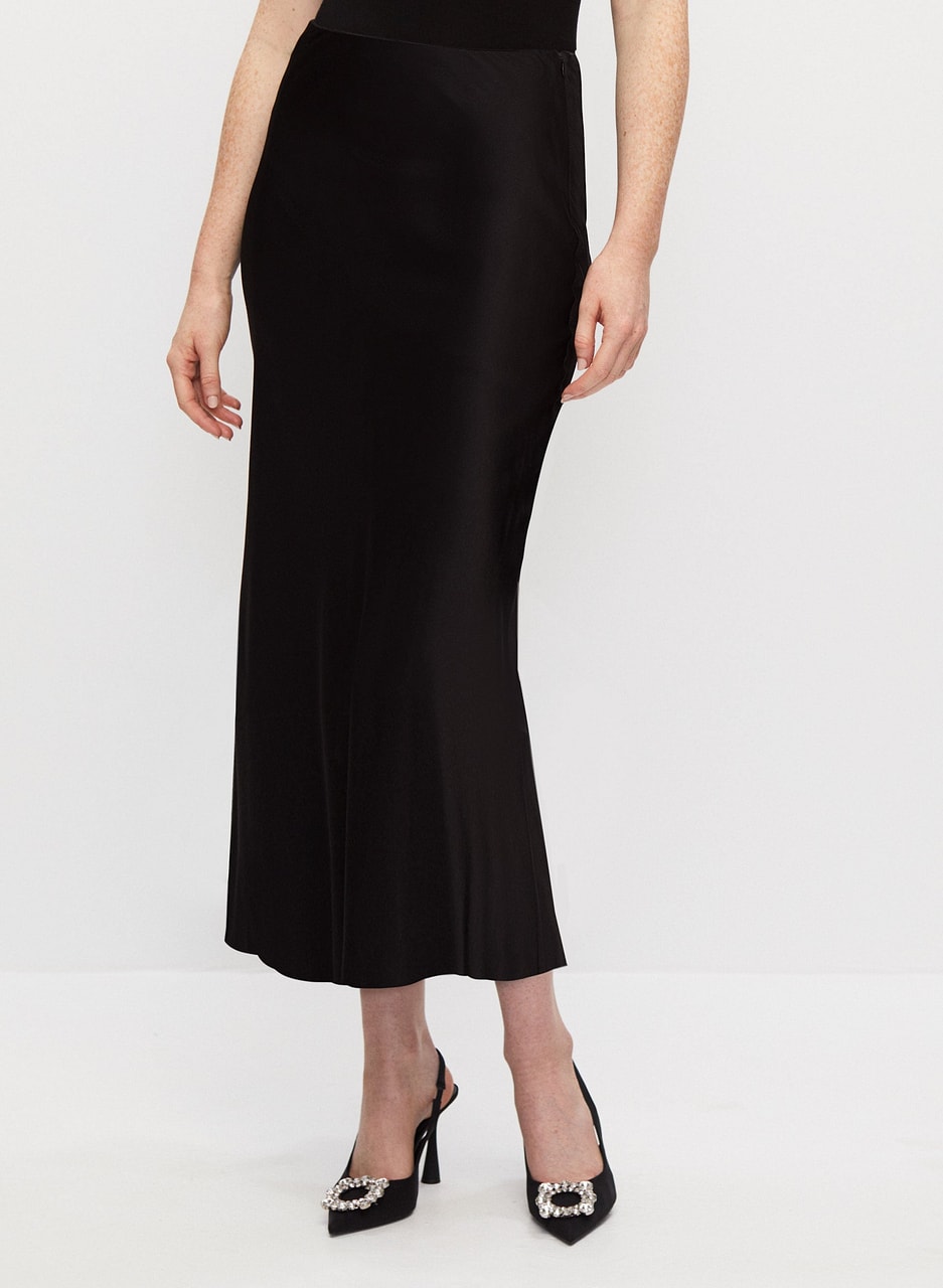 Satin Midi Skirt