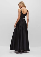 Jewel Trim Ball Gown