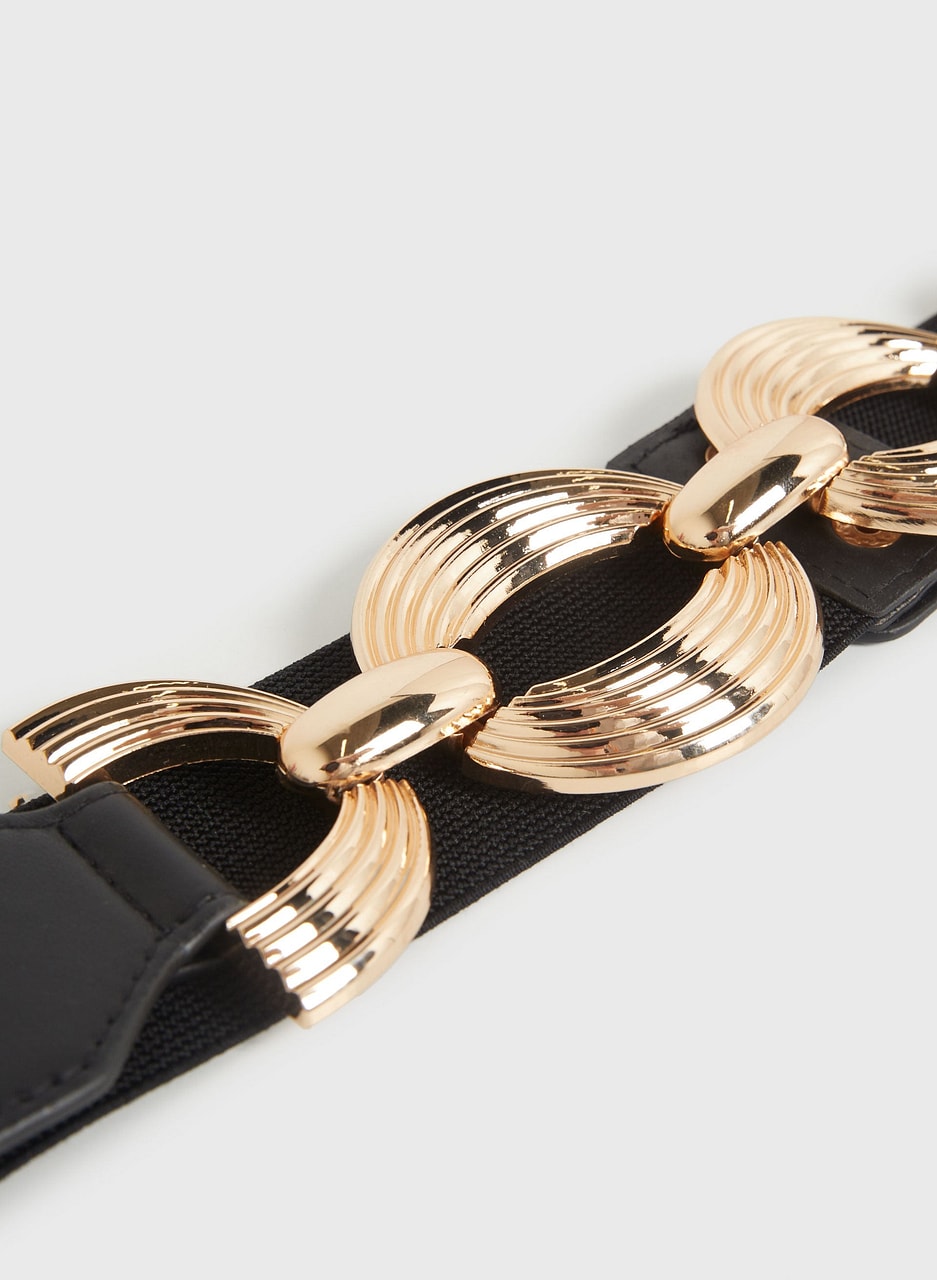 Textured Round Link Elastic Belt