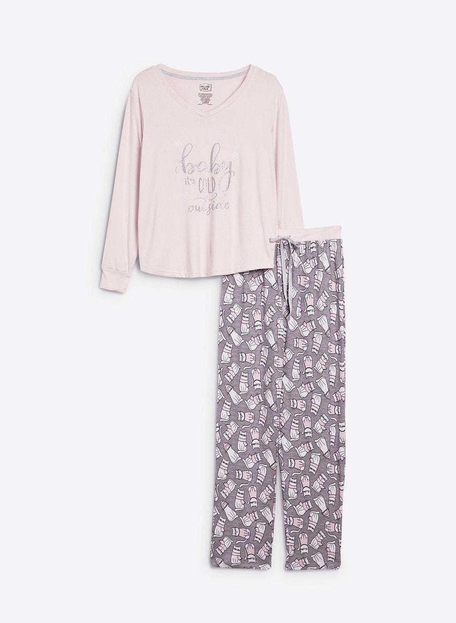 Text Print Pyjama Set