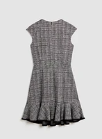 Pearl Detail Boucle Dress