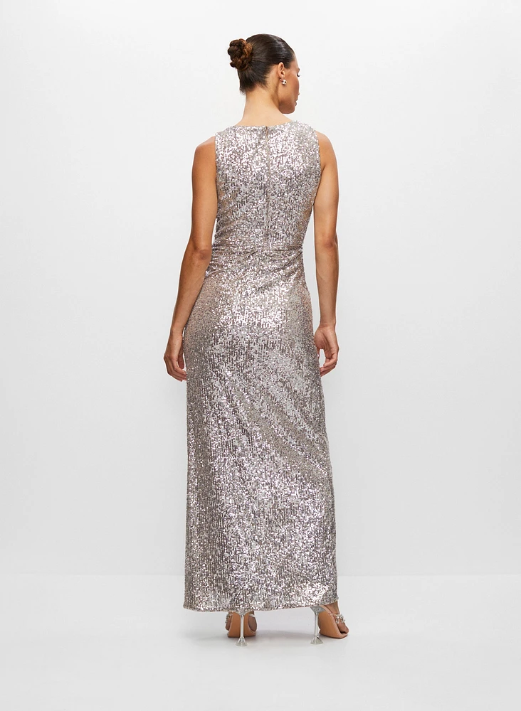 Joseph Ribkoff - Knot Detail Sequin Dress