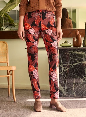 Amber Palm Leaf Print Pants