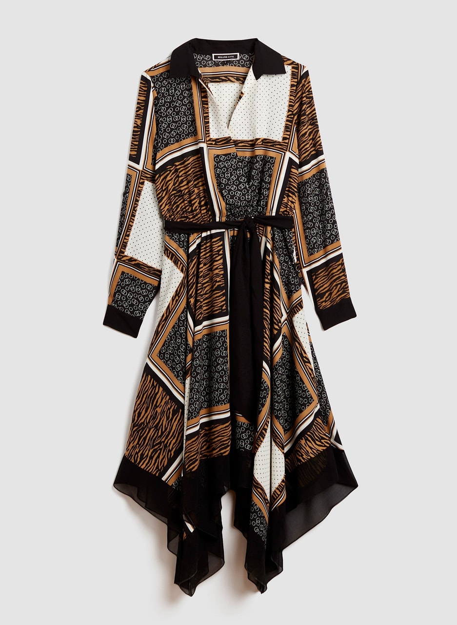 Asymmetrical Faux Wrap Dress