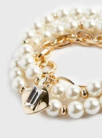 Pearl & Chain Link Bracelet