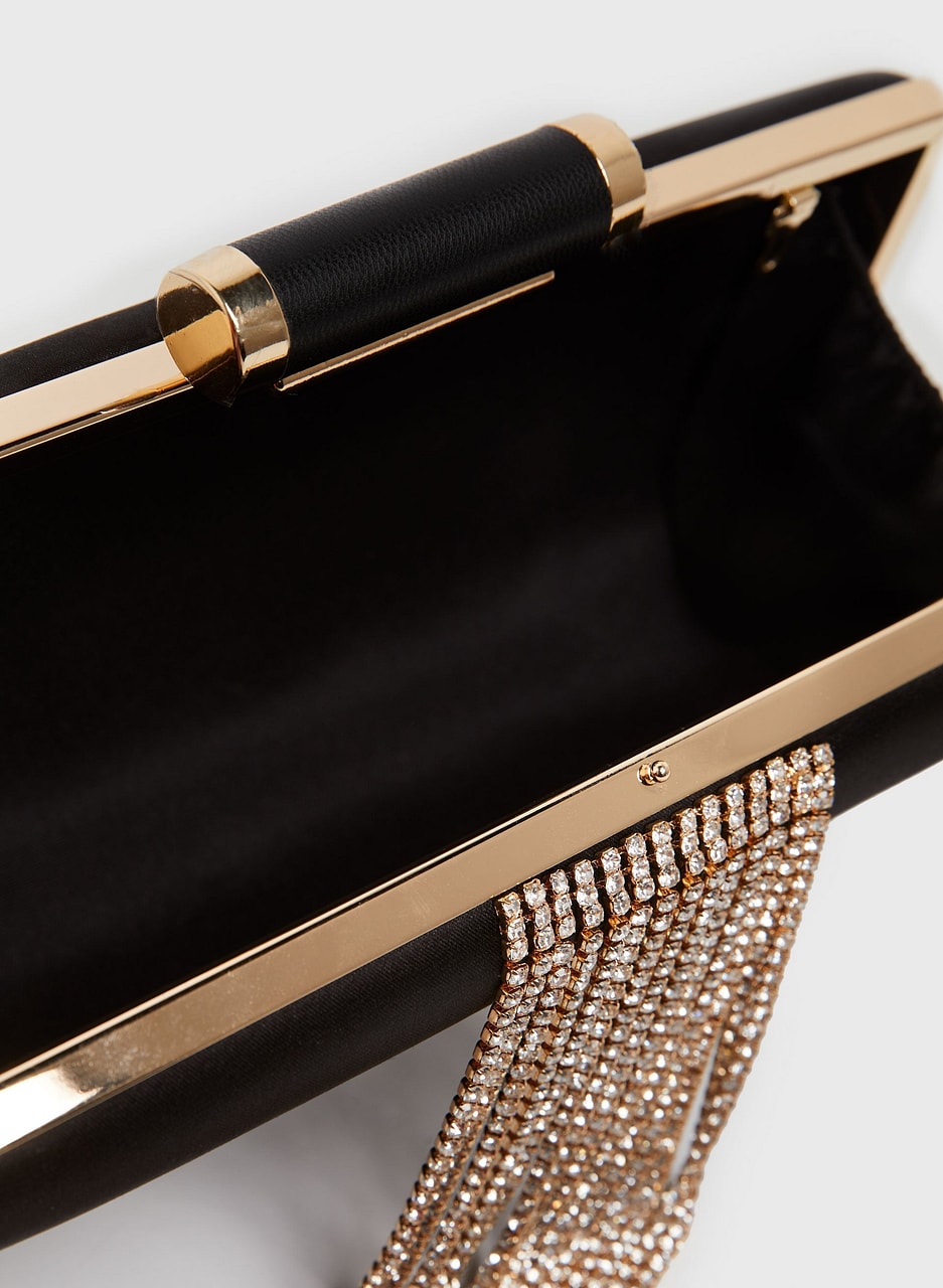 Crystal Detail Box Clutch