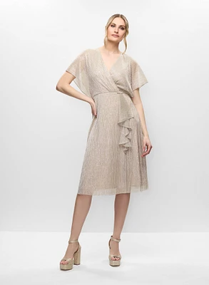 Joseph Ribkoff - Metallic Wrap-Style Dress