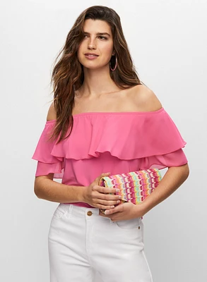Off-the-Shoulder Ruffled Top