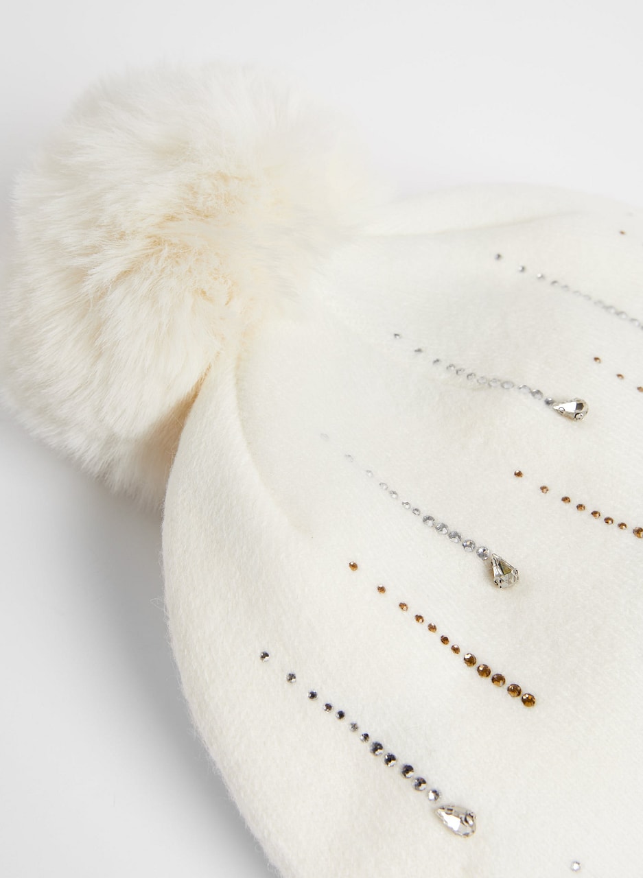 Pompom Detail Hat