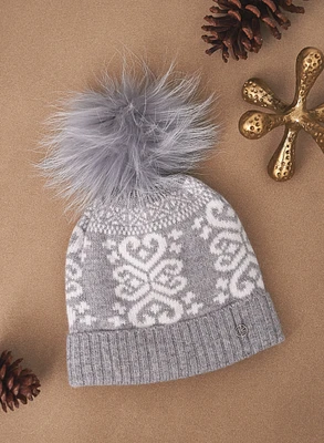 Removable Pompom Hat