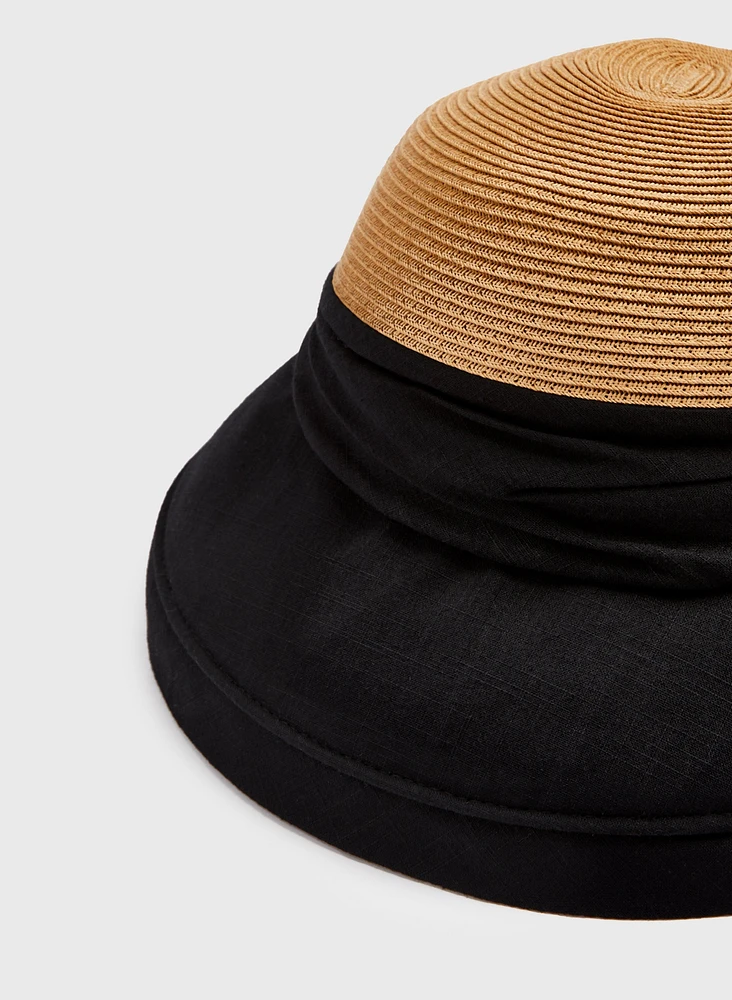 Two-Tone Cloche Hat