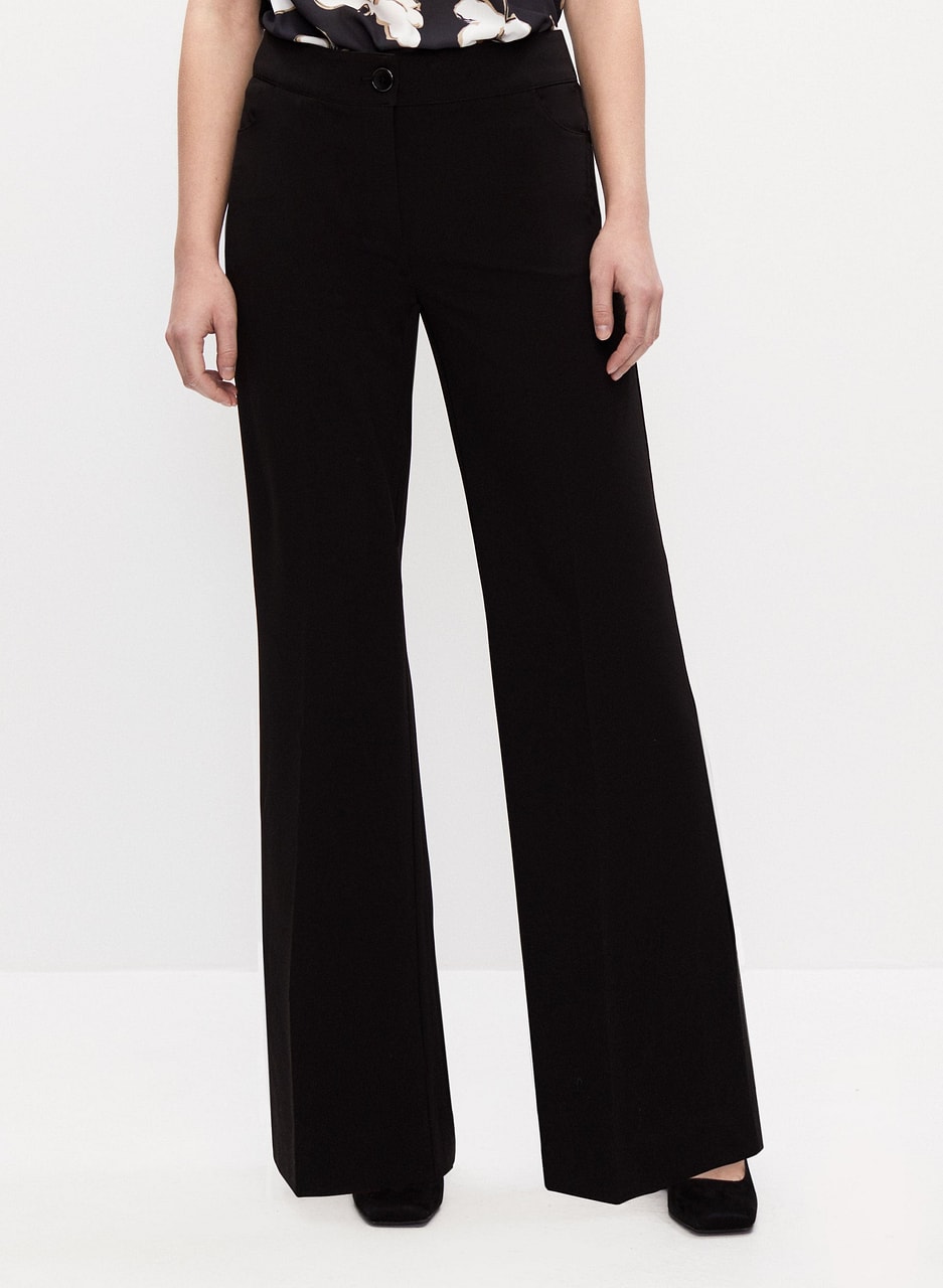 Slit Detail Wide Leg Pants