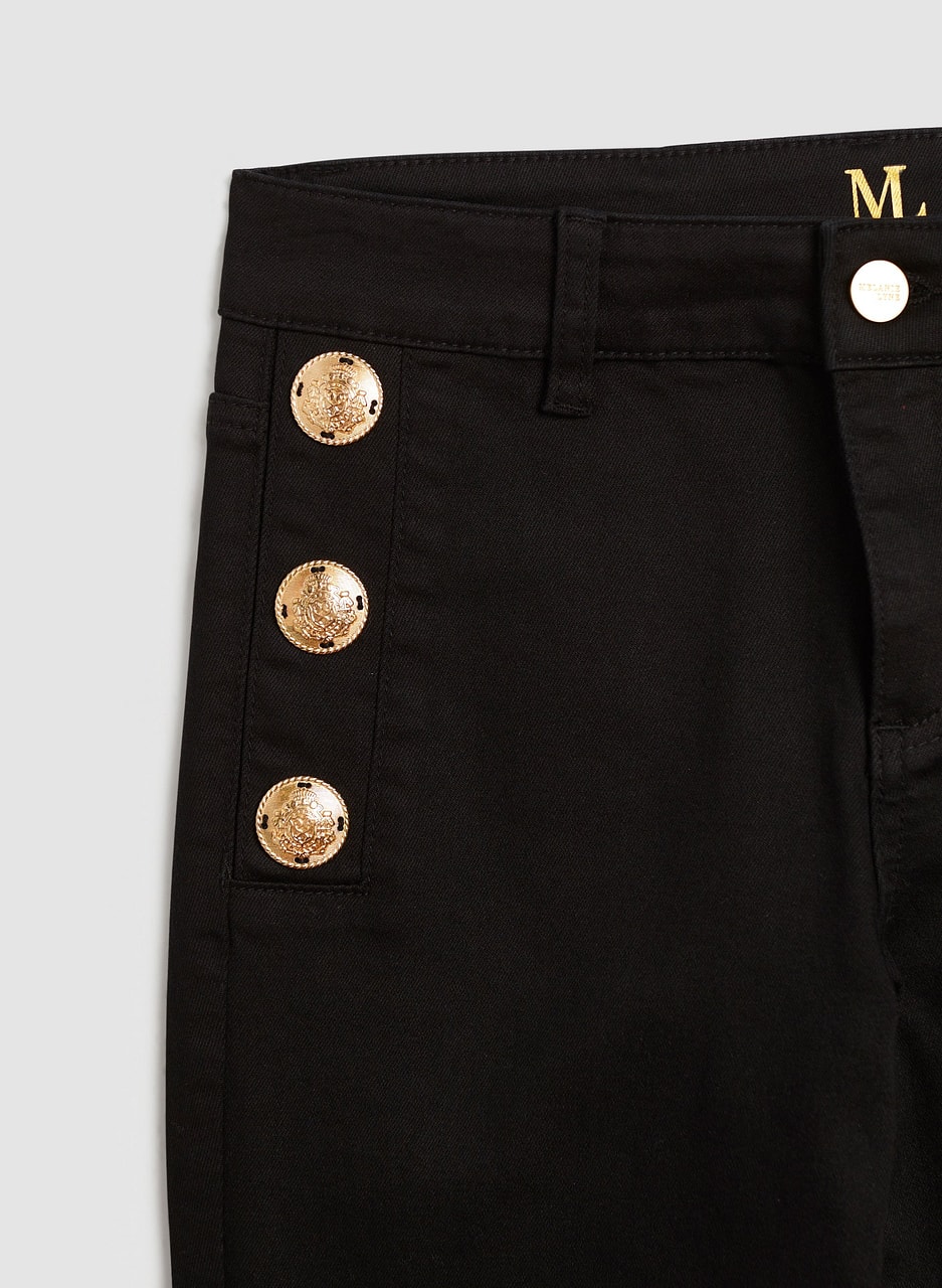 Gold Button Detail Jeans