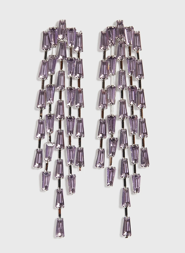 Crystal Baguette Earrings