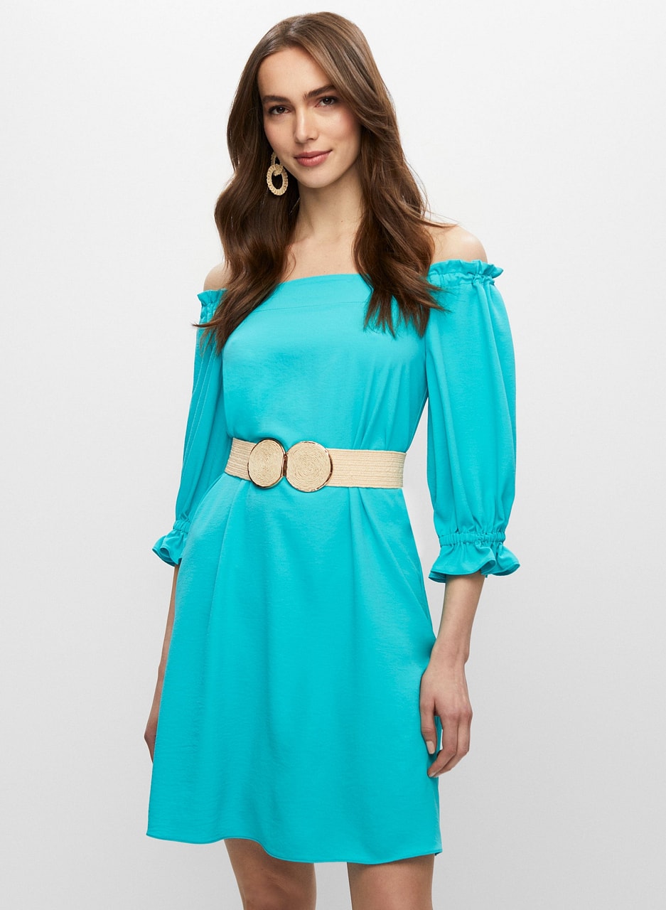 Joseph Ribkoff - Off-The-Shoulder Dress