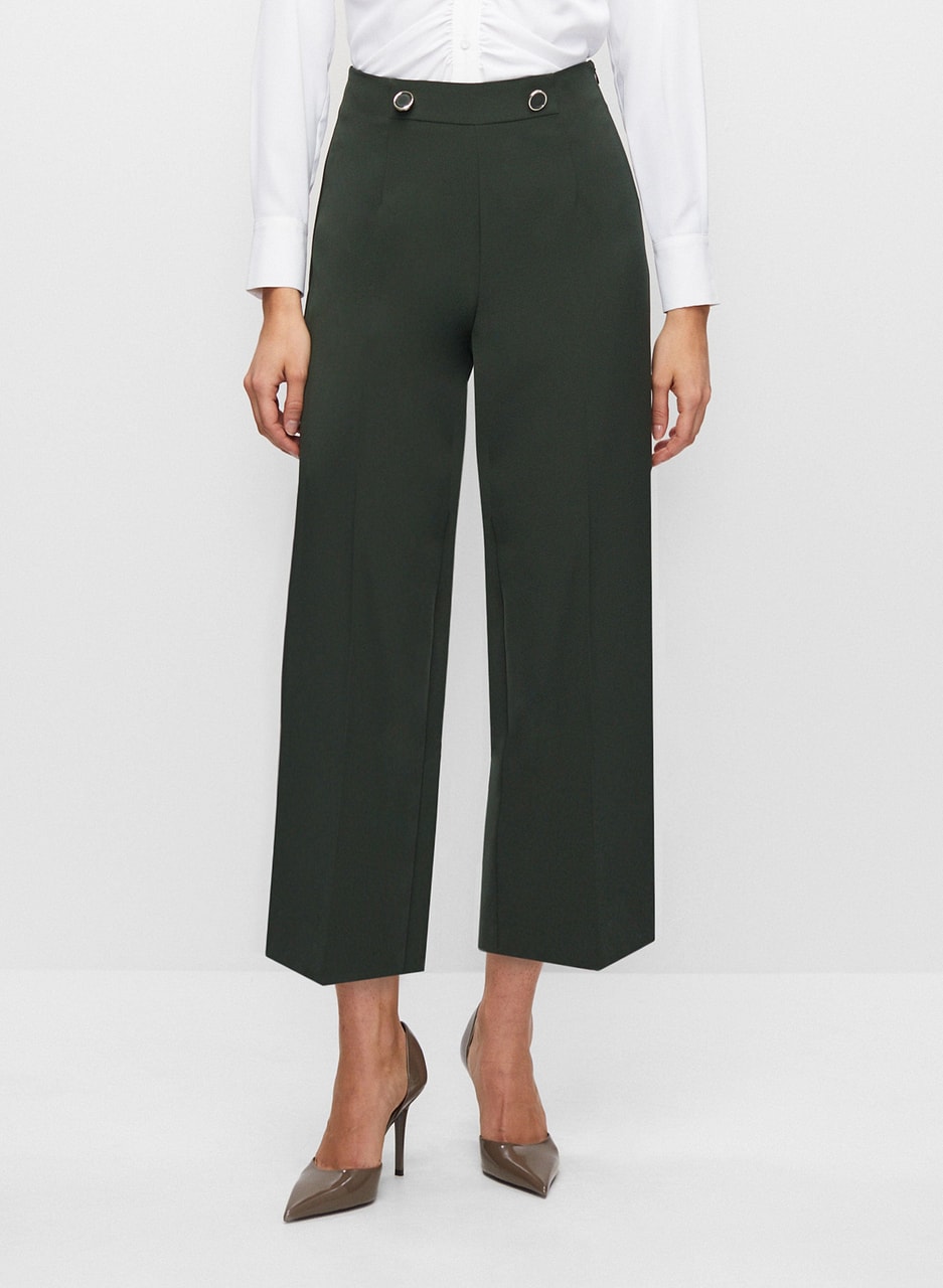 Wide Leg Culotte Pants