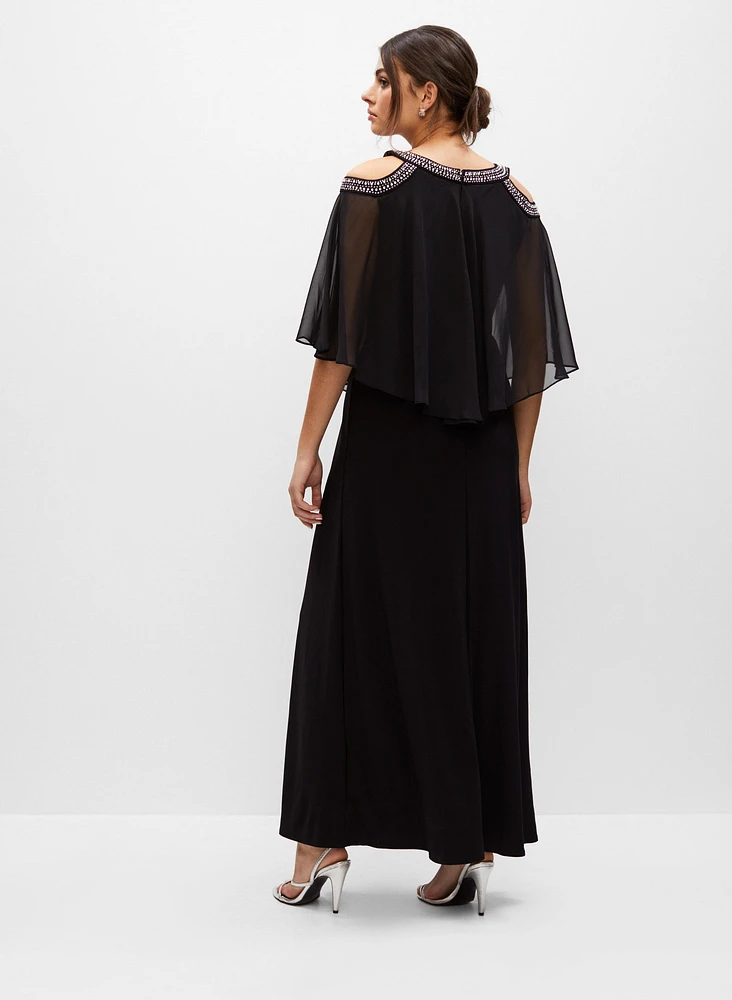 Alex Evenings - Embellished Cold Shoulder Dress