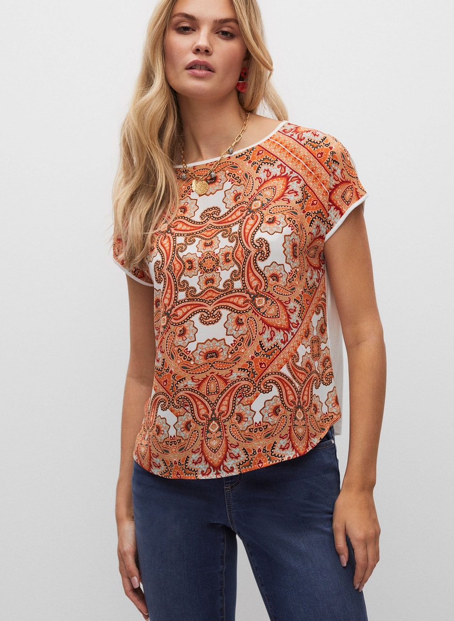 Paisley Print Tee