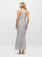 Side Flounce Gown