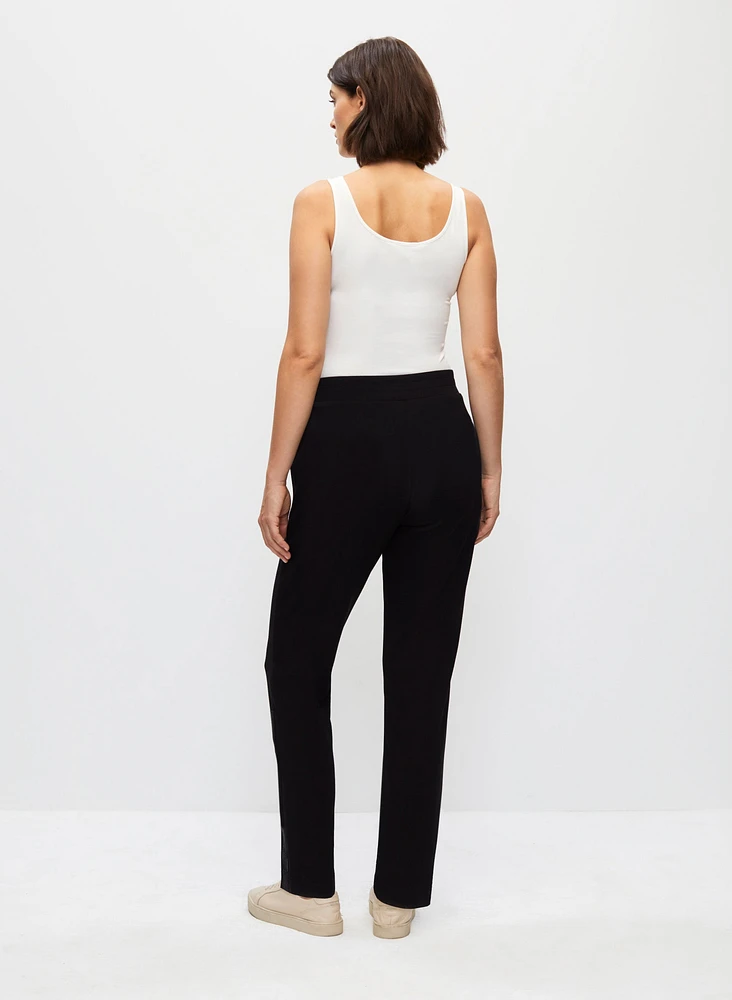 Embellished Straight Leg Pull-On Pants