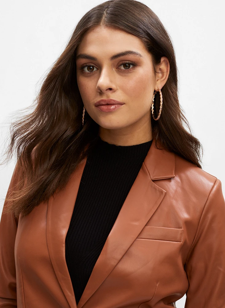 Joseph Ribkoff - Vegan Leather Blazer