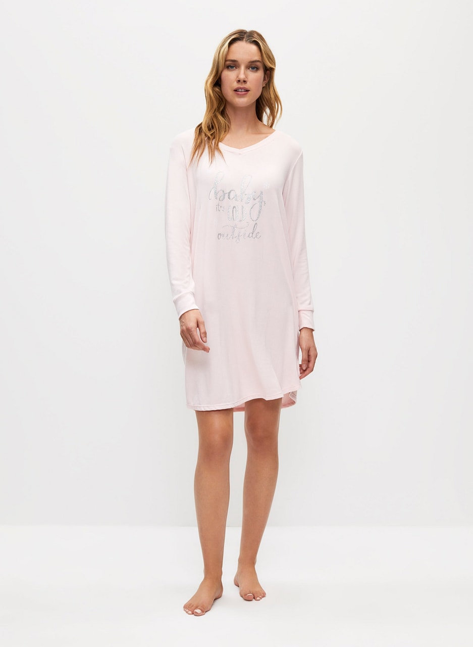 Text Print Nightgown