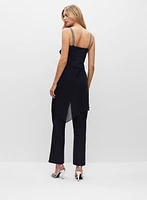 Chiffon Overlay Jumpsuit