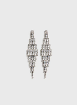 Checkered Chandelier Earrings