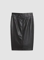 Vegan Leather Pencil Skirt