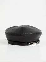 Vegan Leather Beret