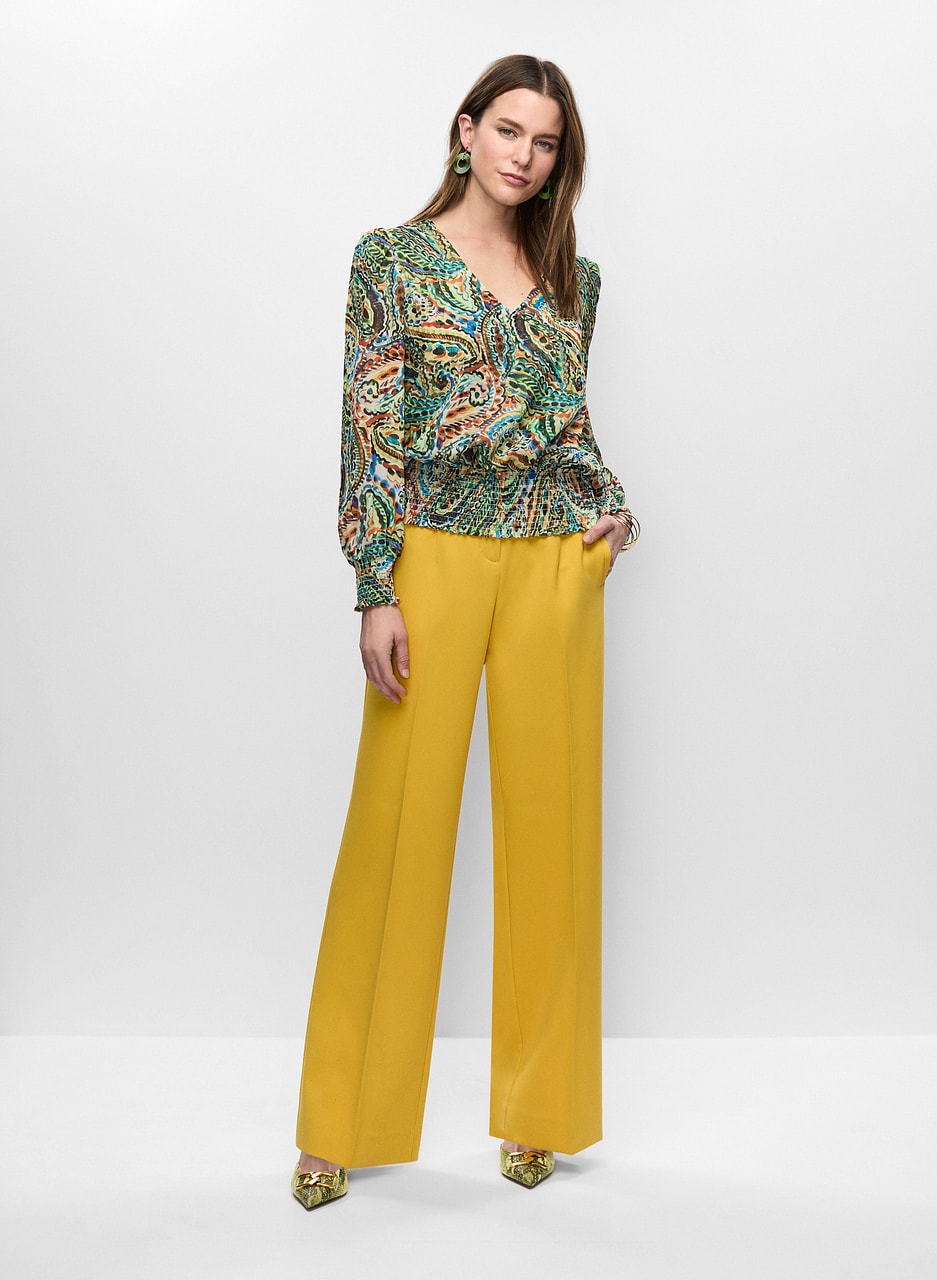 Paisley Blouse & Wide Leg Pants