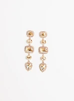Five Tier Crystal Dangle Earrings