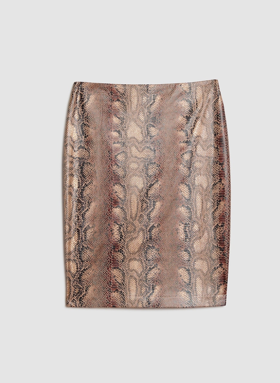 Snake Print Skirt