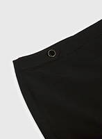 Button Tab Pencil Skirt