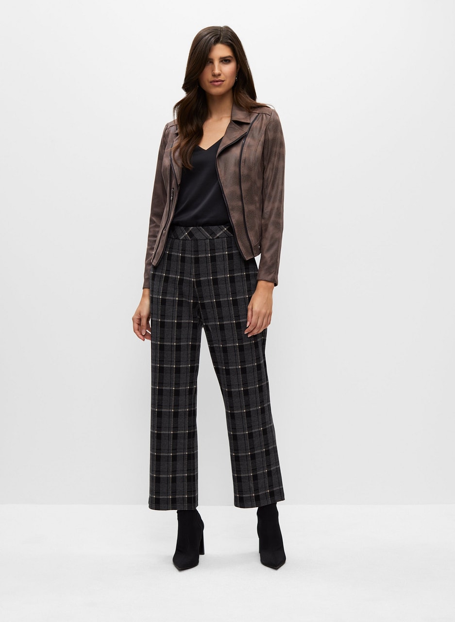 Frank Lyman - Plaid Wide Leg Pants