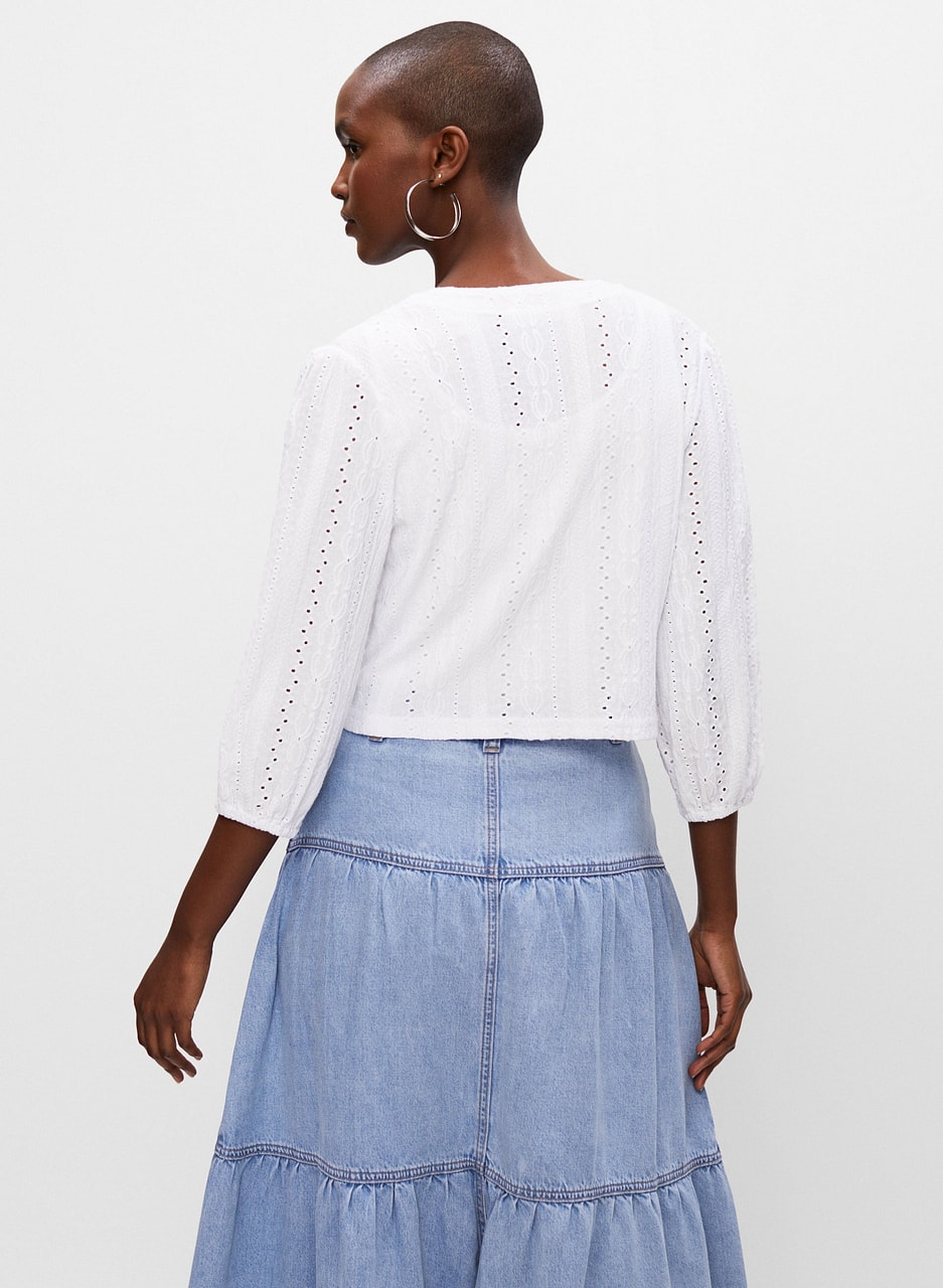 Eyelet Detail Cardigan