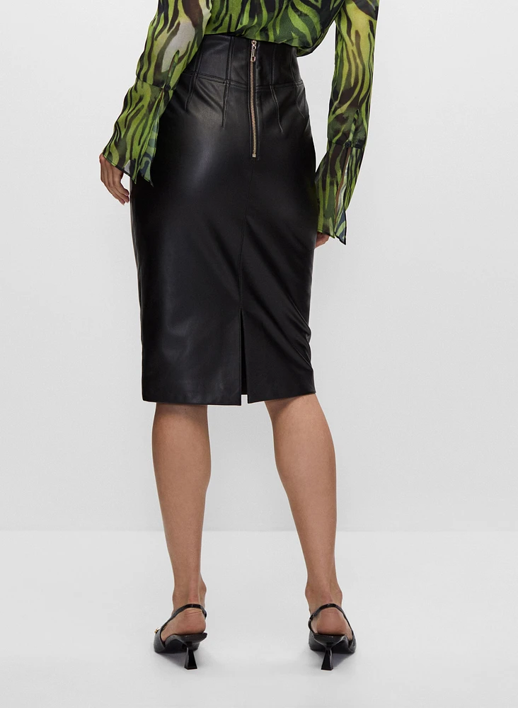 Vegan Leather Pencil Skirt