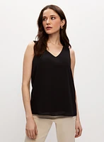 Sleeveless V-Neck Blouse