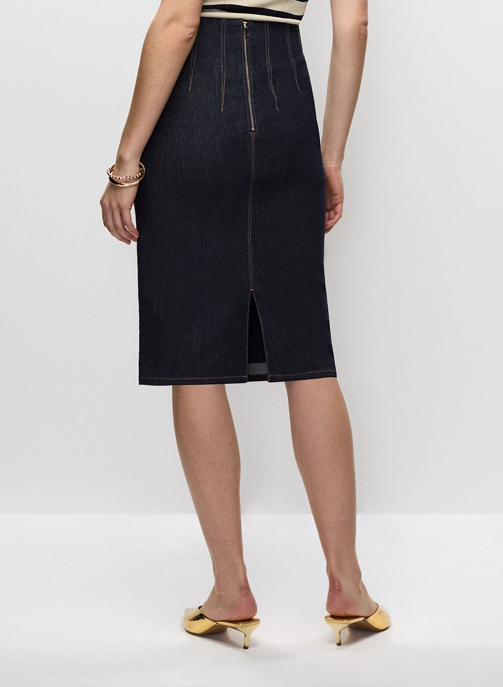 Denim Pencil Skirt