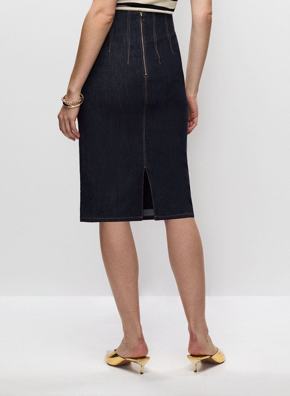 Denim Pencil Skirt