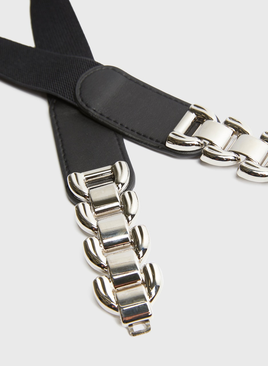 Half Moon Buckle Stretch Belt