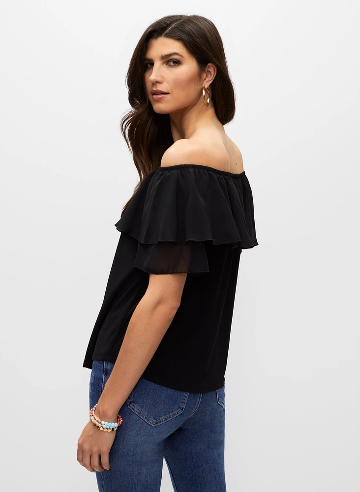 Off The Shoulder Ruffle Top