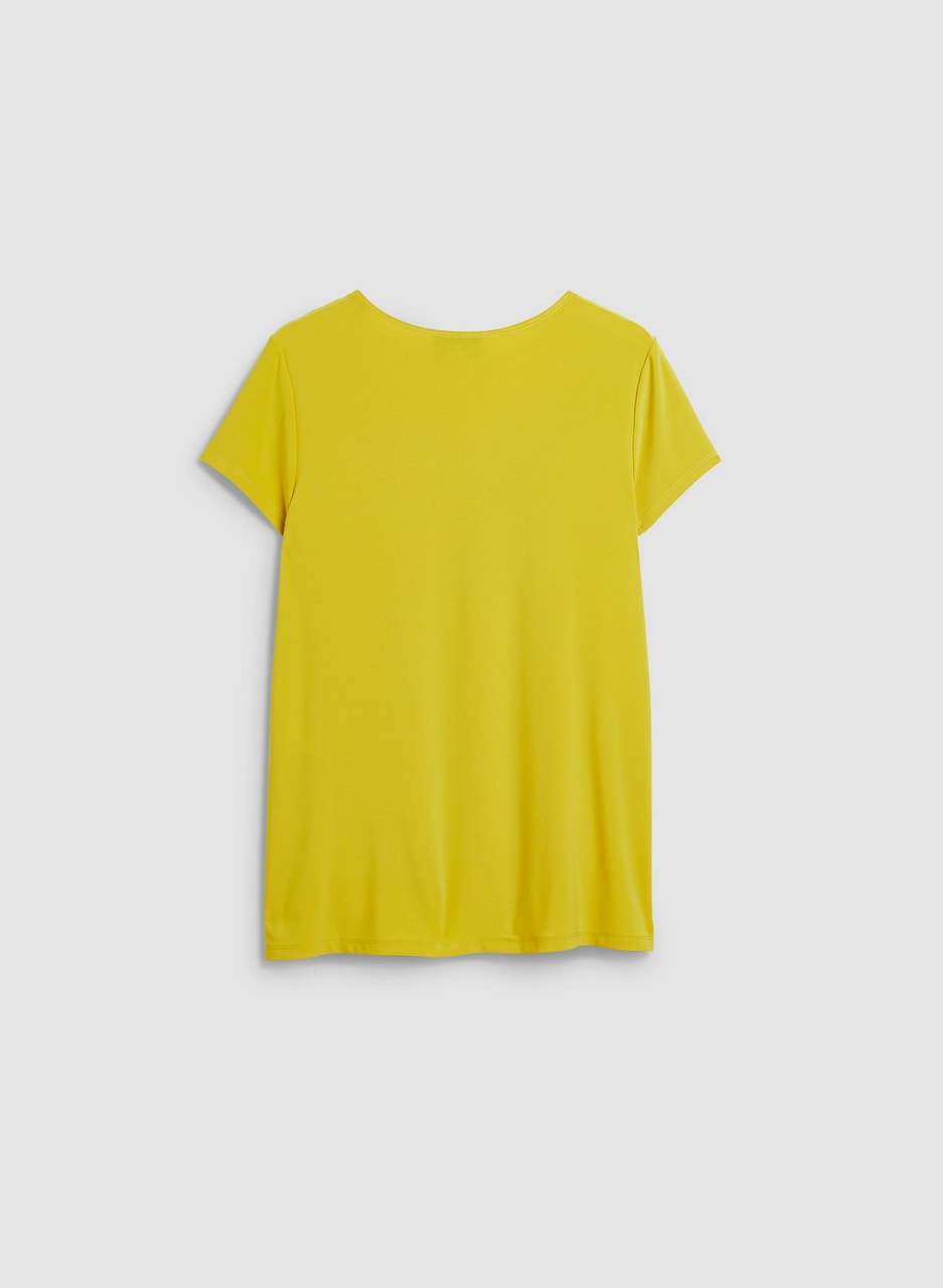 Cutout Detail V-Neck Tee